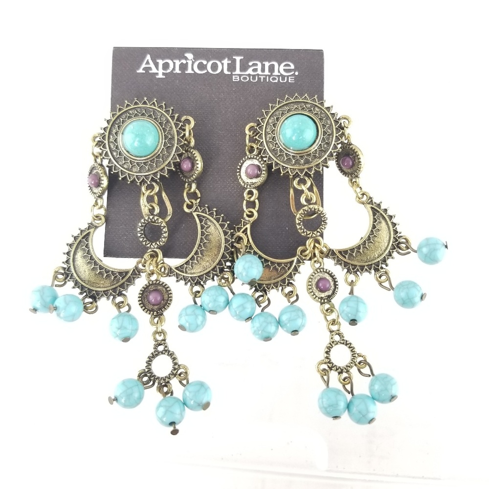Apricot Lane Turquoise & Purple Earrings